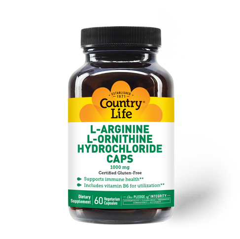 L-Arginine + L-Ornithine + Hydrochloride Caps, 1000mg featured media carousel view