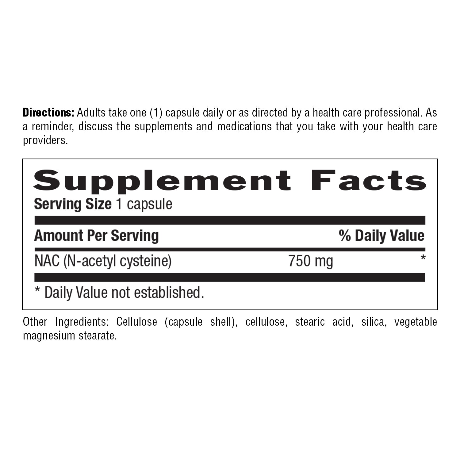 NAC, N-Acetyl Cysteine 750 mg media carousel view 6