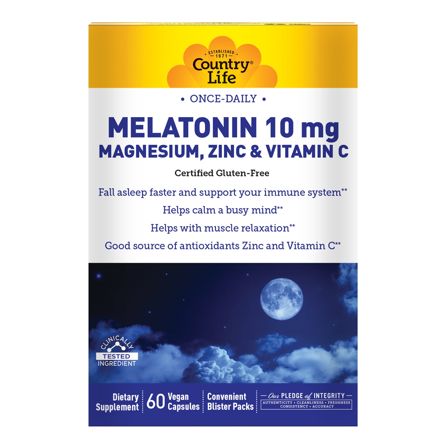 Melatonin 10mg - with Magnesium, Zinc and Vitamin C media carousel view 2