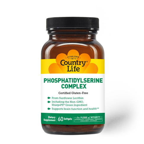 Phosphatidylserine Complex 500 mg | Brain Health Supplement Country Life Vitamins Phosphatidylserine Complex 500 mg | Brain Health Supplement Country Life Vitamins