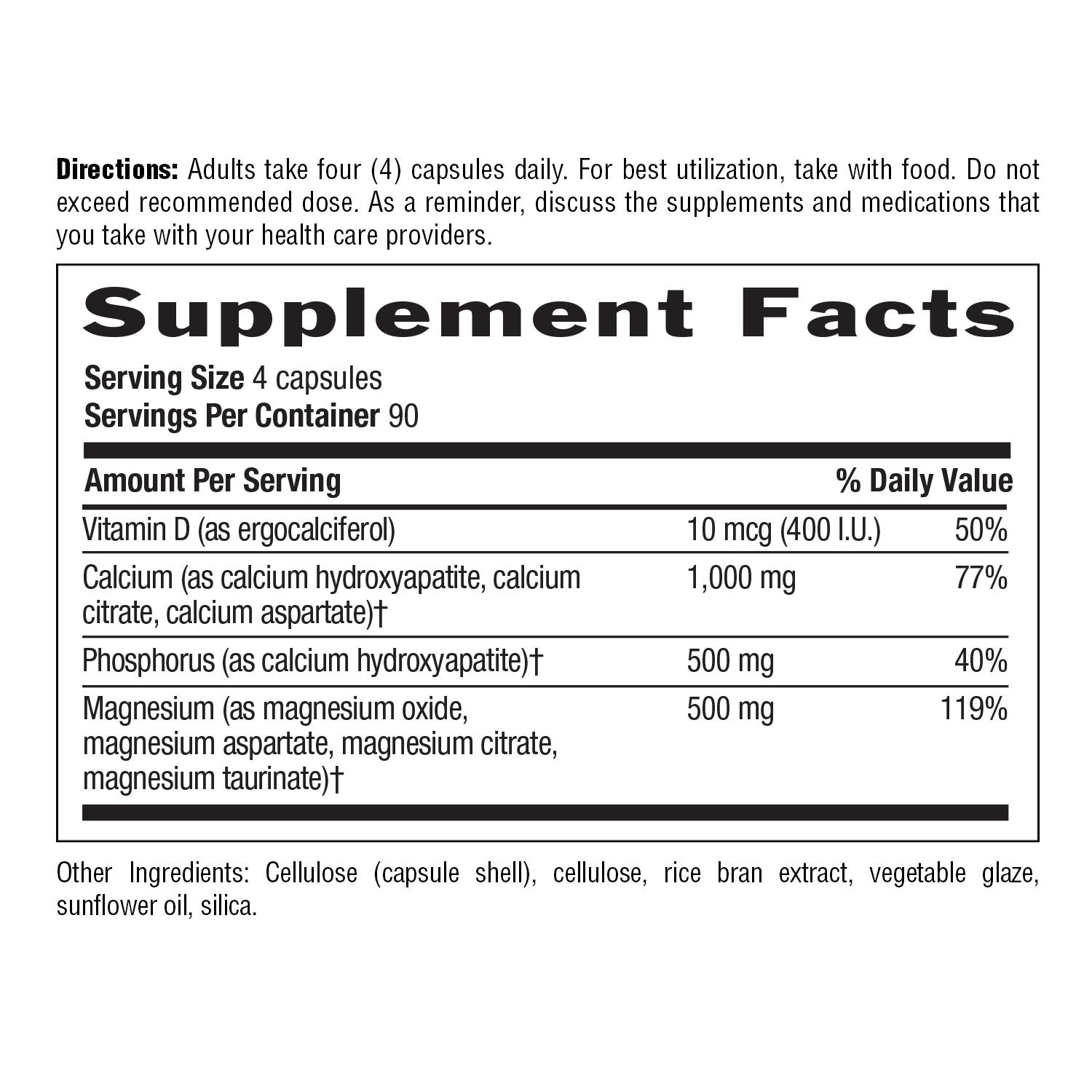 Supplement facts for Target Mins Calcium Magnesium 360 Count media carousel view 8