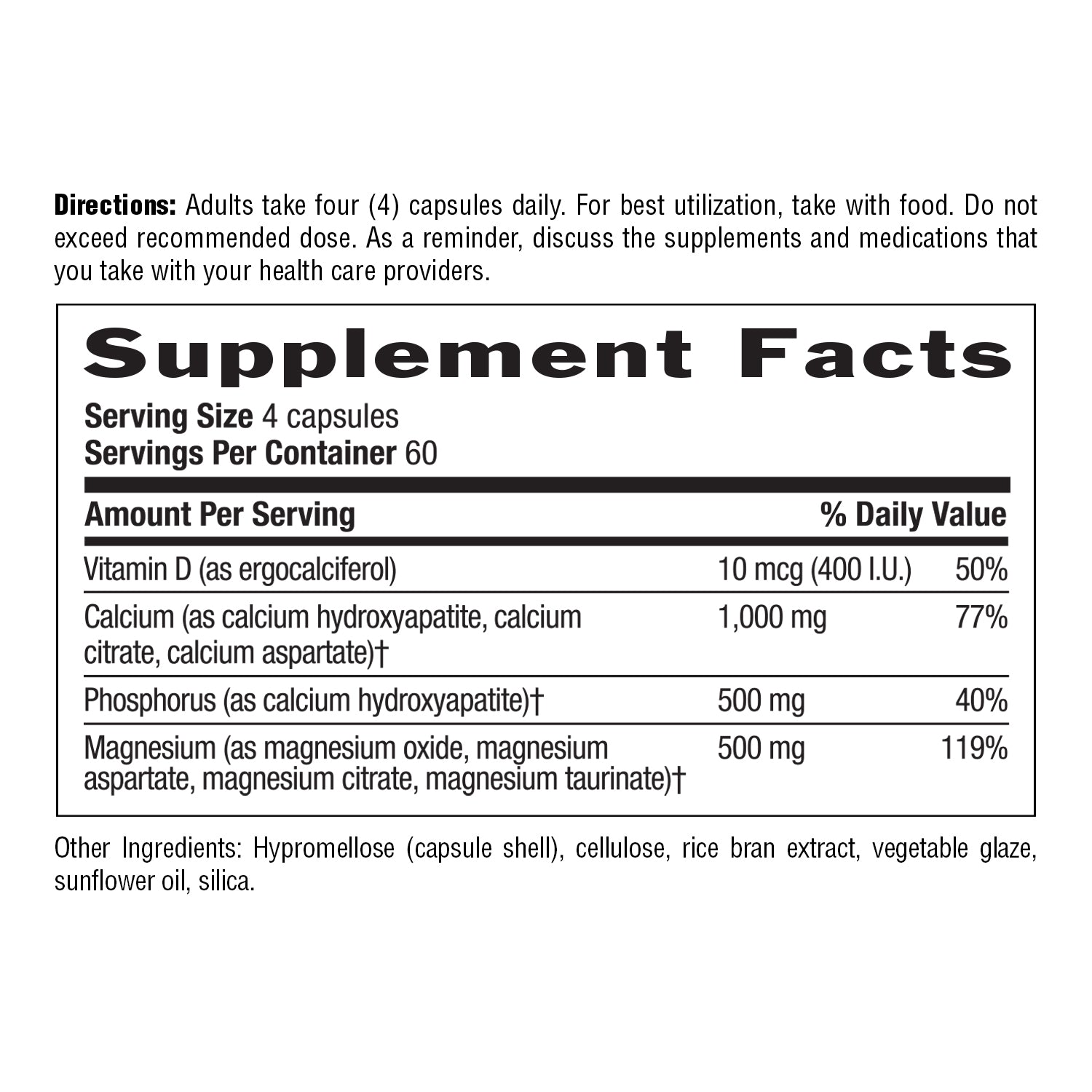 Supplement Facts for Target Mins Calcium Magnesium 240 Count media carousel view 7