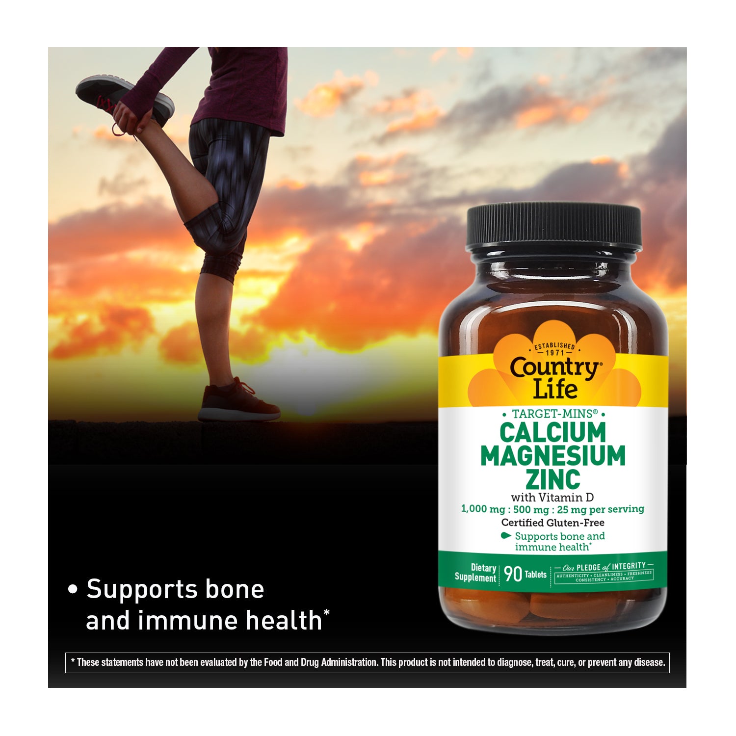Target Mins Calcium Magnesium Zinc with vitamin D 90 count - supports bone and immune health media carousel view 4