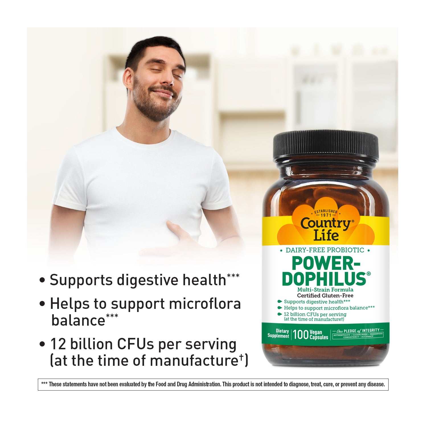 supports digestive health, helps to support microflora balance, 12 billion CFU media carousel view 9