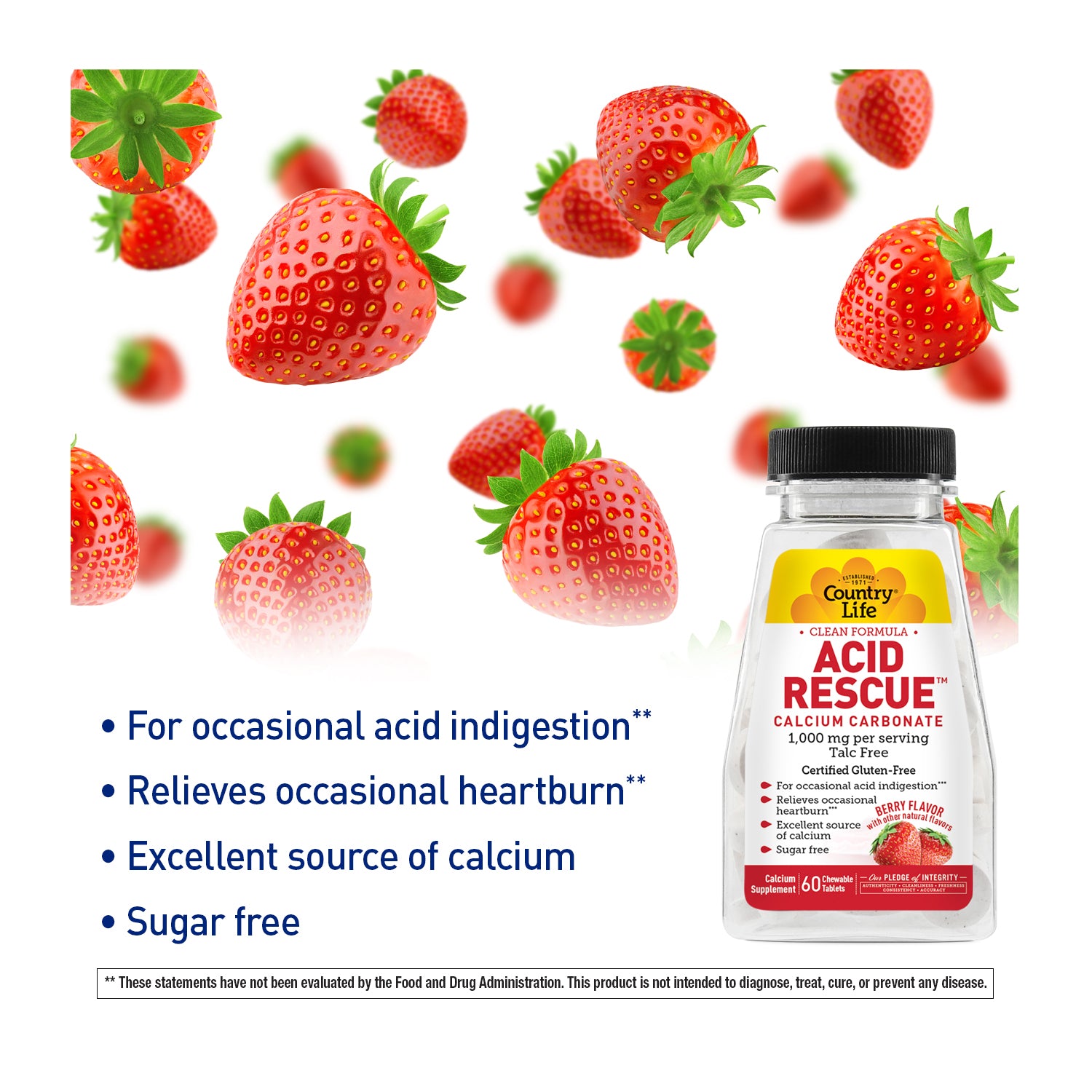 Acid Rescue™ Calcium Carbonate Berry Flavored media carousel view 4