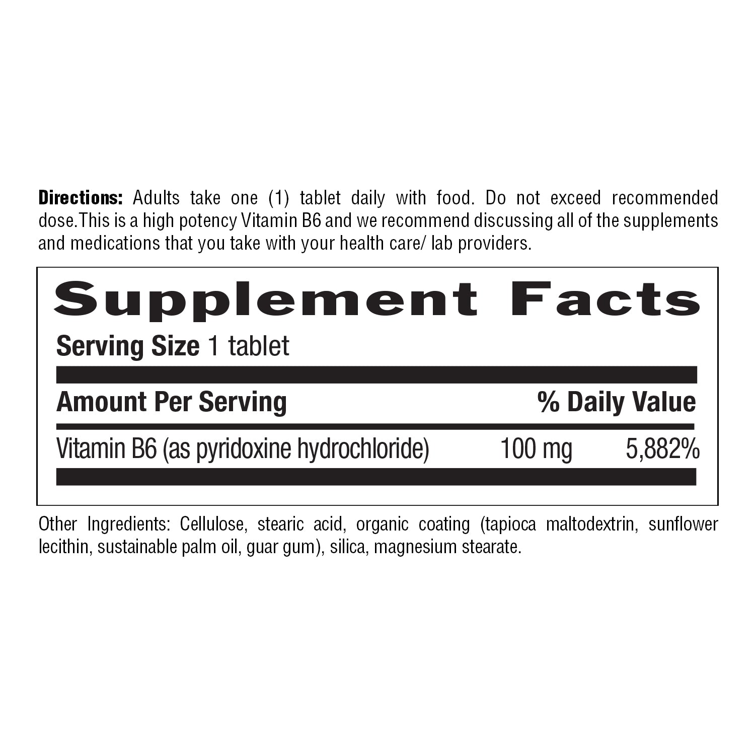Vitamin B-6 100 mg media carousel view 6