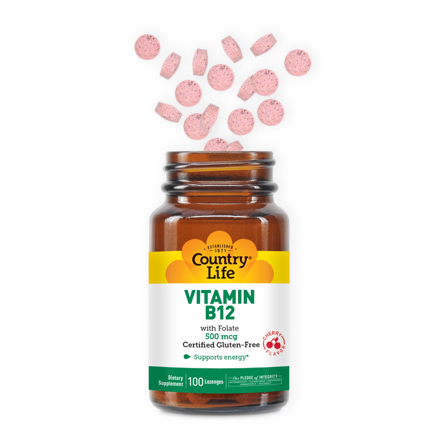 Vitamin B12 500 mcg, Cherry Lozenges media carousel view 3