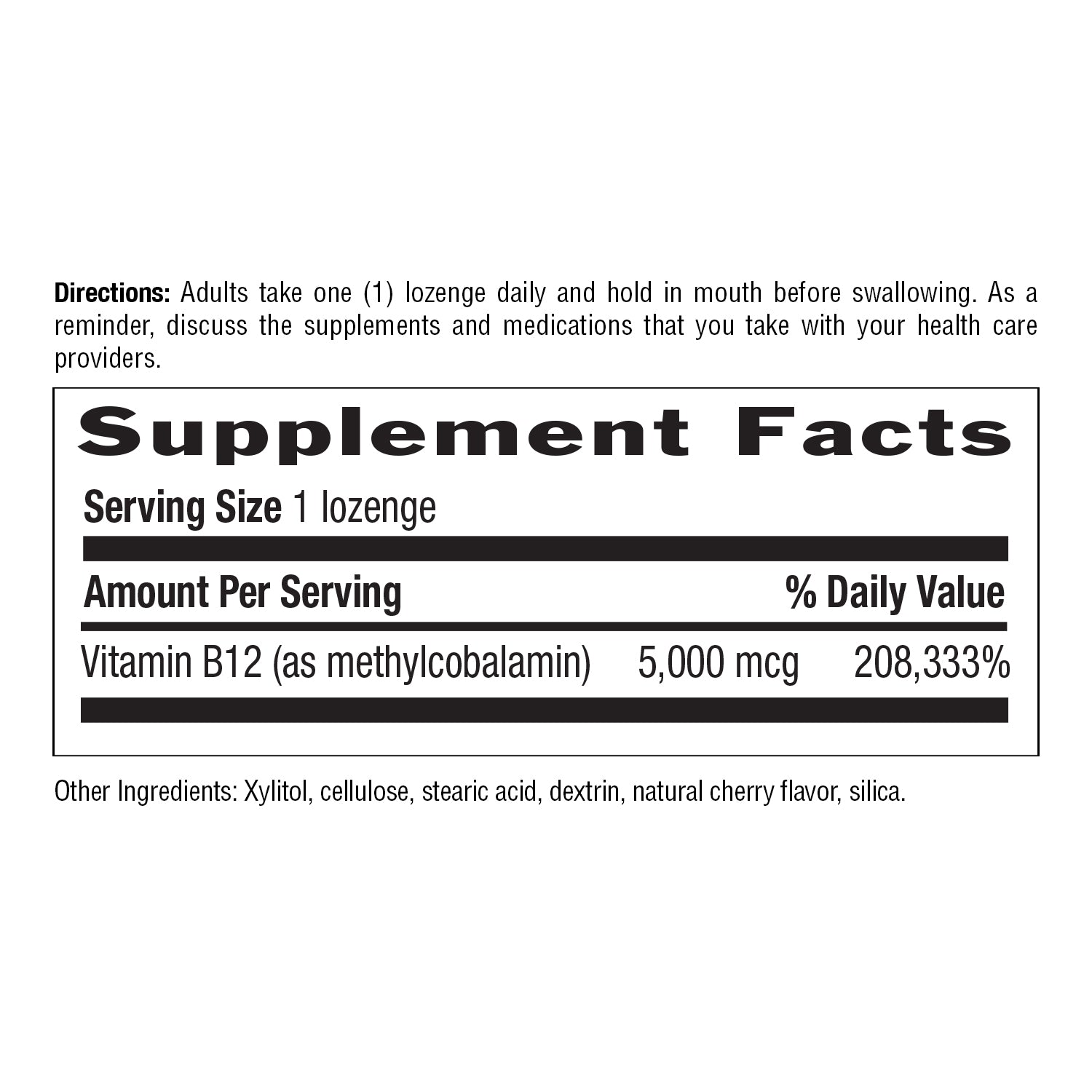 Methyl B-12 Lozenges 5,000 mcg media carousel view 5