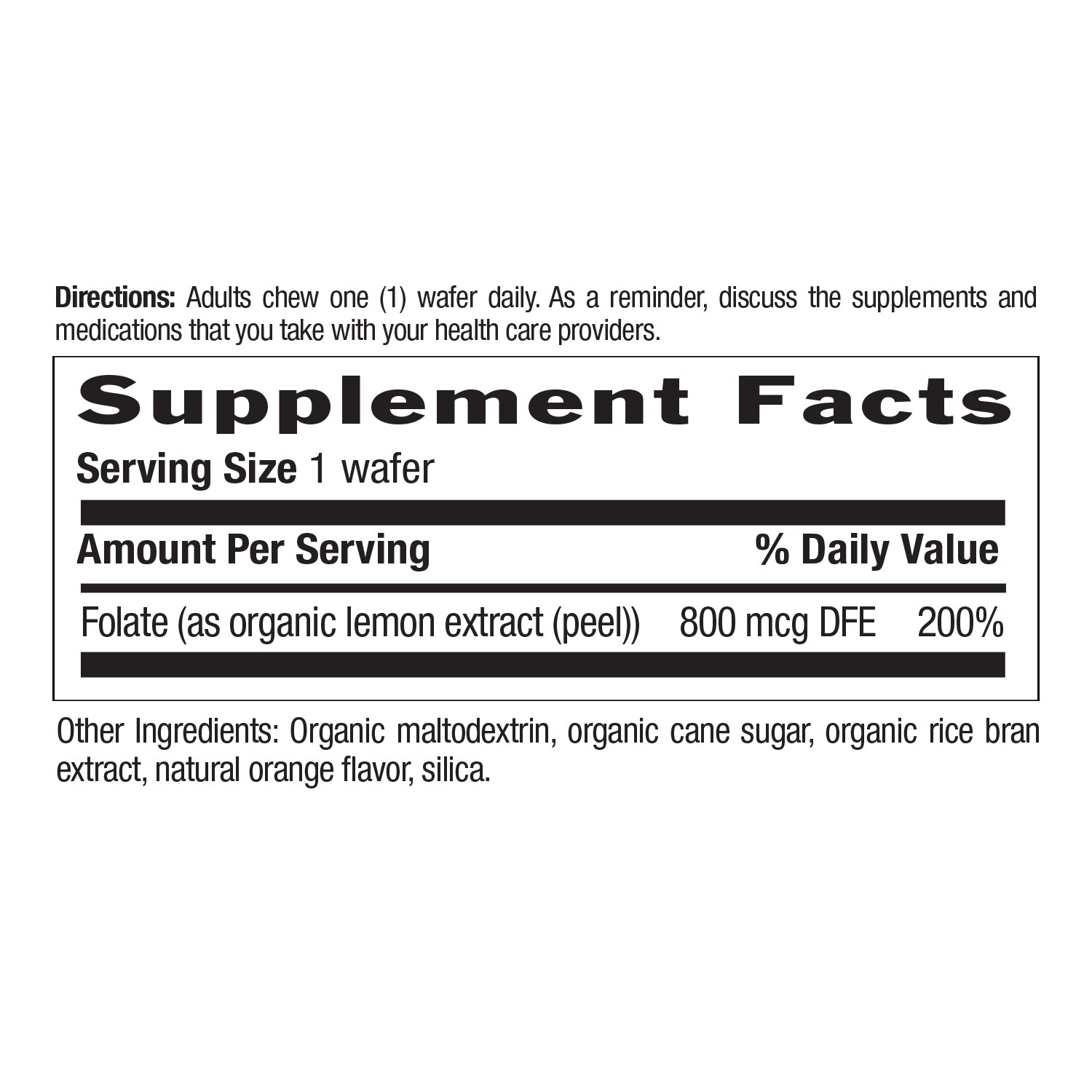 Folate 800mcg DFE media carousel view 5