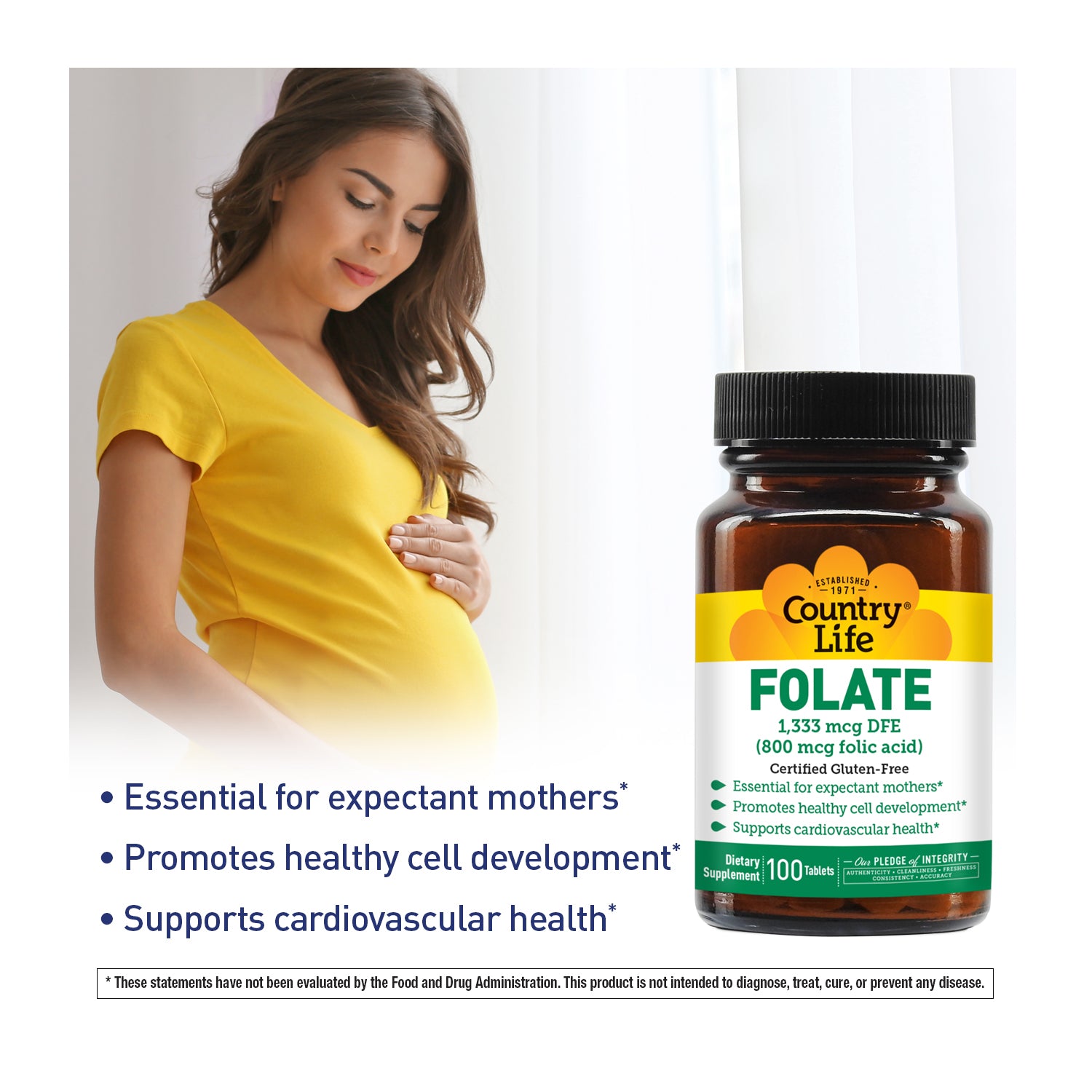 Folate 800 mcg Folic Acid media carousel view 4