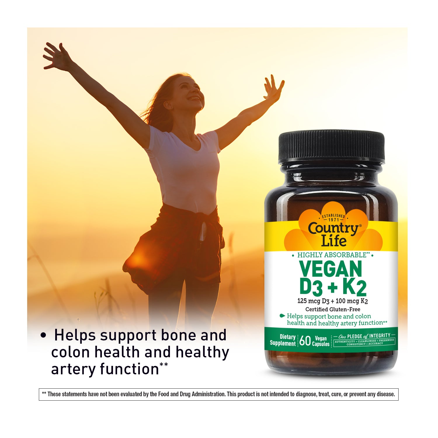 Vegan D3 + K2 media carousel view 3
