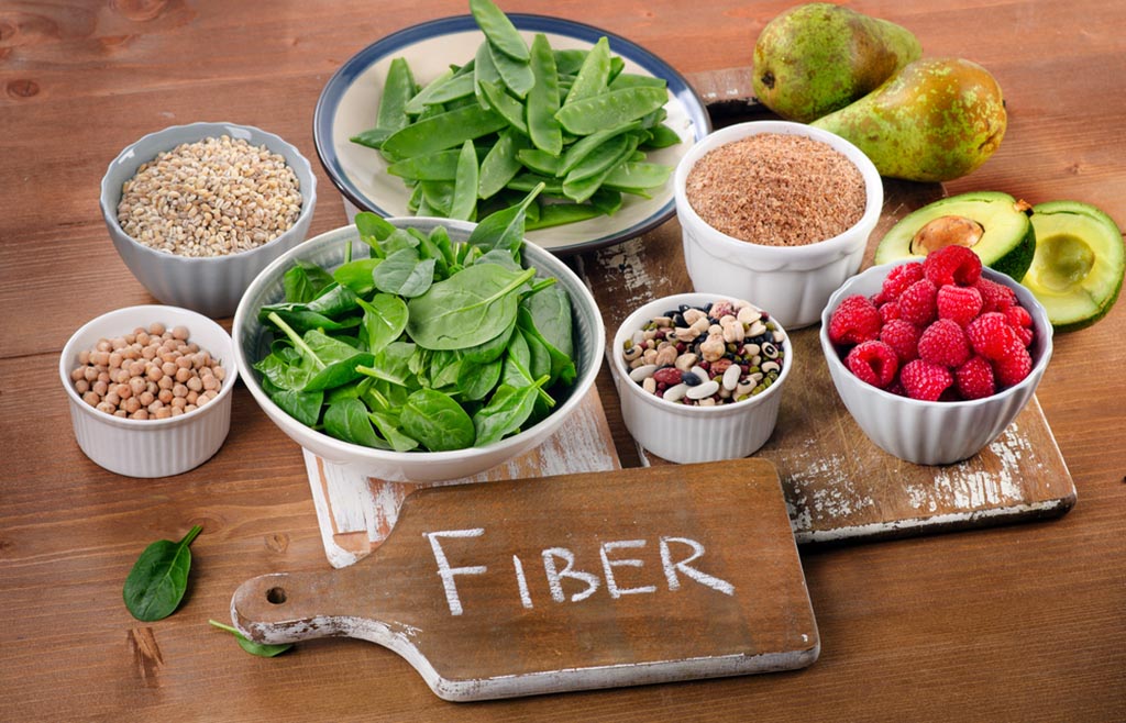 foods high in fiber in bowls