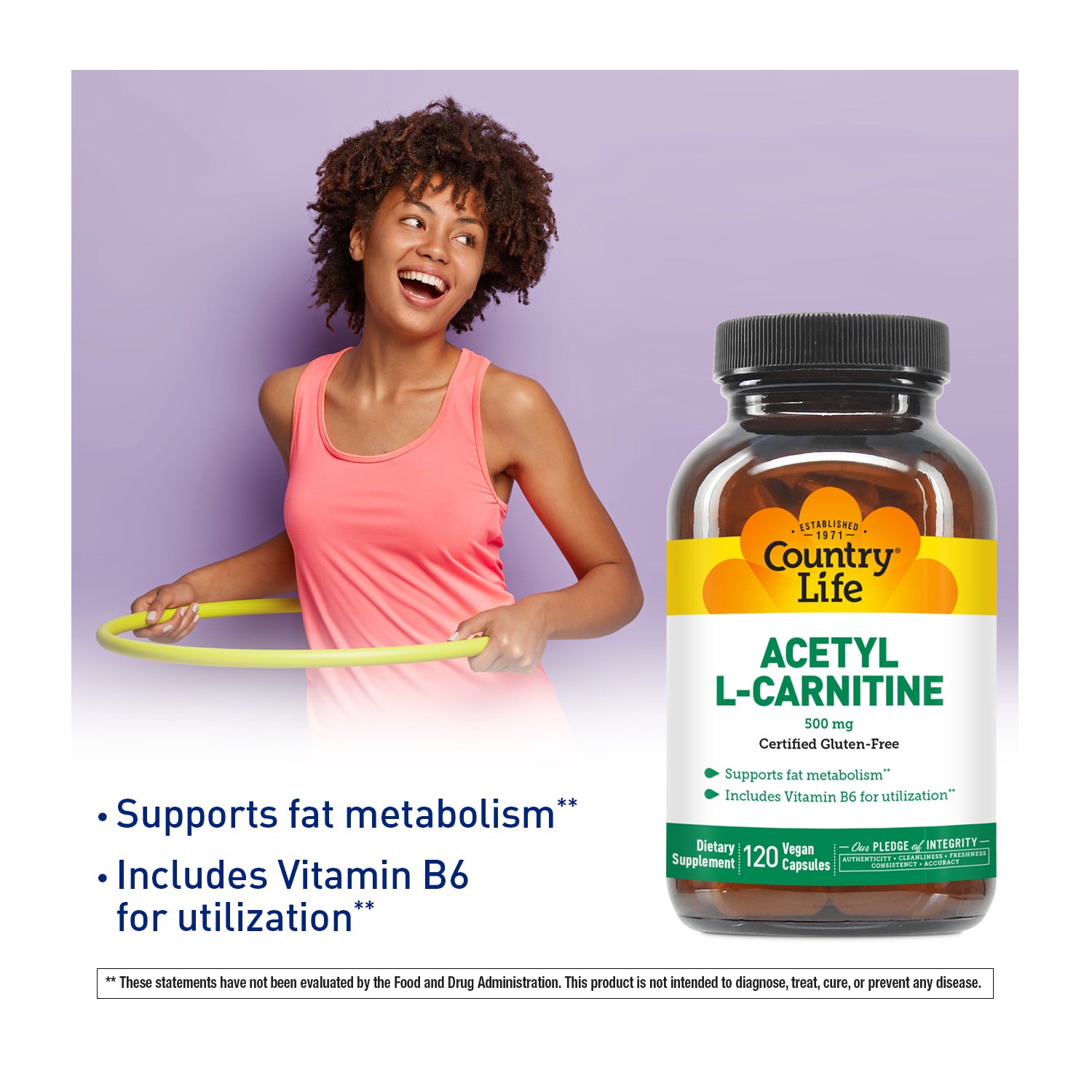 Supports fat metabolism, includes Vitamin B6 for utilization