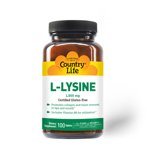 L-Lysine 1,000 mg Supplement – Country Life Vitamins