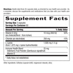 Supplement Facts for L-Lysine Advanced 1,500 mg 180 Vegan Capsules
