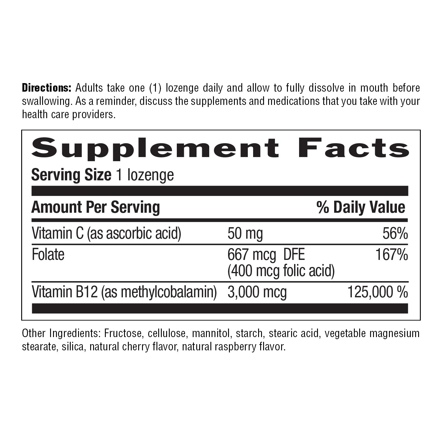 Methyl B-12 Lozenges 3,000 mcg media carousel view 6