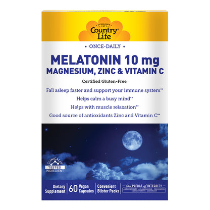 Melatonin 10mg - with Magnesium, Zinc and Vitamin C