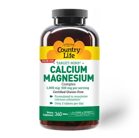 Supplement facts for Target Mins Calcium Magnesium Complex 360 Count 