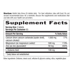 Supplement Facts for Calcium Magnesium Zinc 