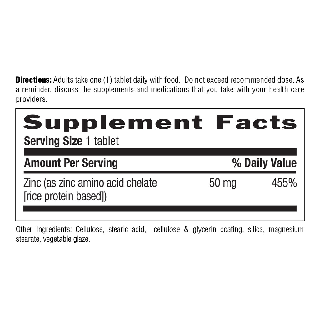 Chelated Zinc 50 mg