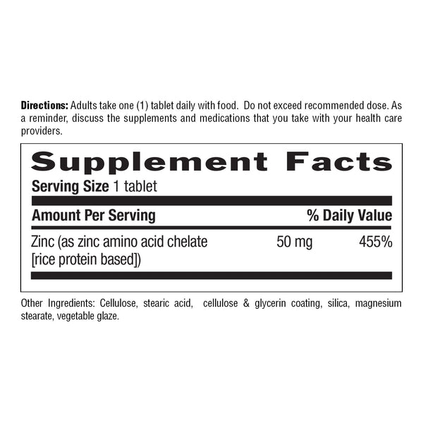 Chelated Zinc 50 mg