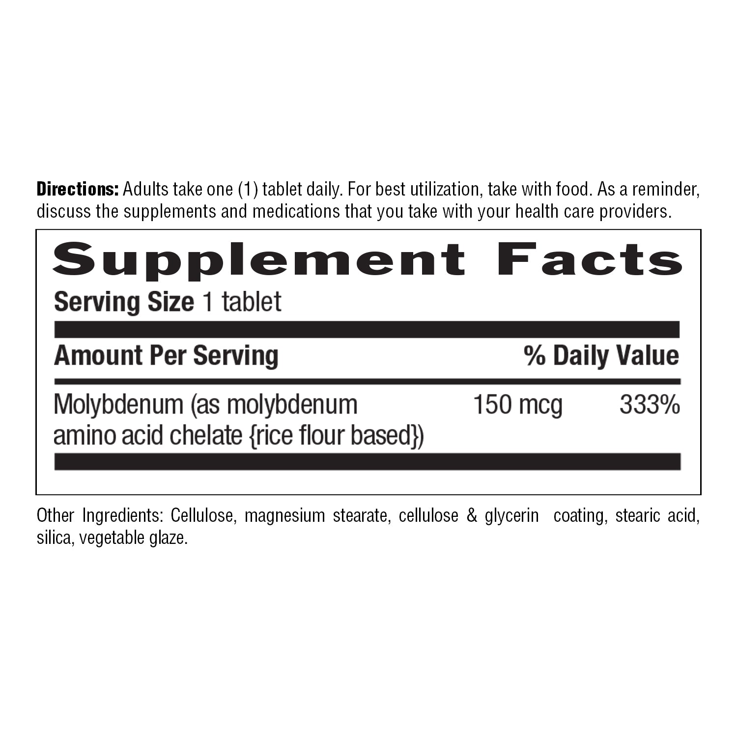 Chelated Molybdenum 150 mcg