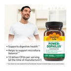 supports digestive health, helps to support microflora balance, 12 billion CFU