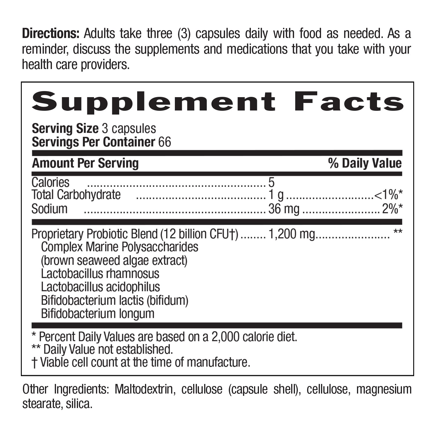 supplement facts box