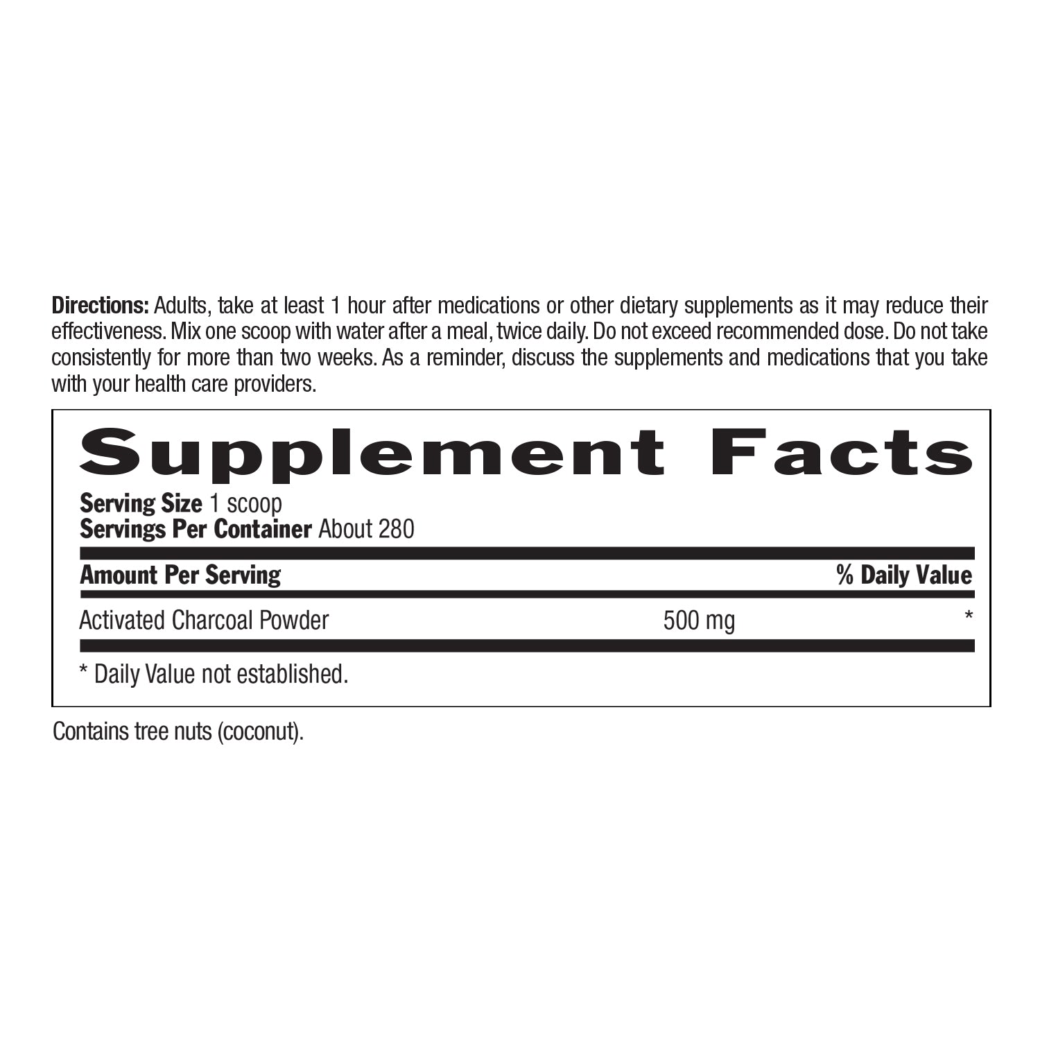 Activated Coconut Charcoal Powder