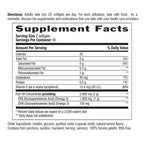 Supplement facts label for a dietary supplement with detailed nutritional information.