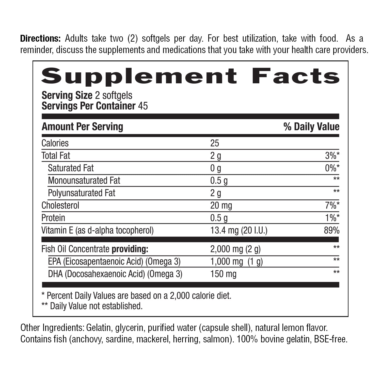Supplement facts label for a dietary supplement with detailed nutritional information.