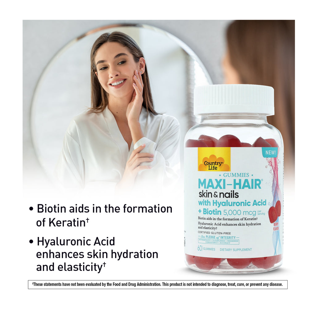 Maxi-Hair® with Hyaluronic Acid + Biotin Gummy