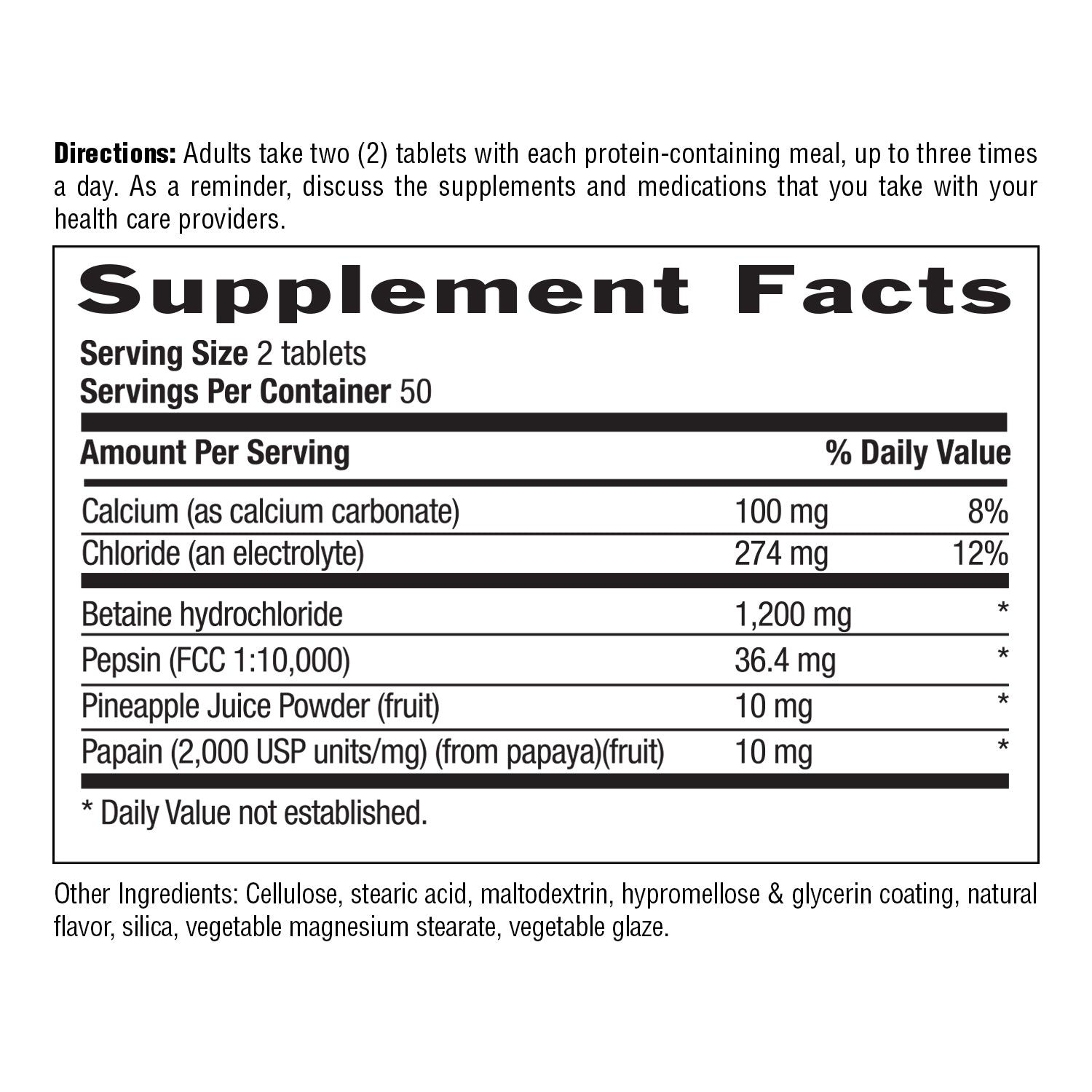 Supplement facts label with detailed nutritional information on a white background media carousel view 7