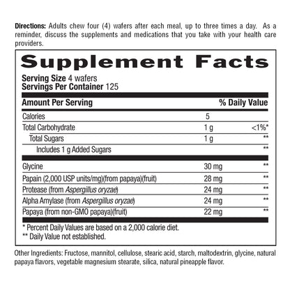 Supplement facts label for a dietary supplement with detailed nutritional information.