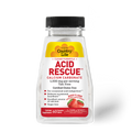 Bottle of Country Life Acid Rescue Calcium Carbonate in Berry Flavor, with label indicating 1000 mg per serving, 60 tablets, and certifications such as gluten-free, non-GMO, and sugar-free.