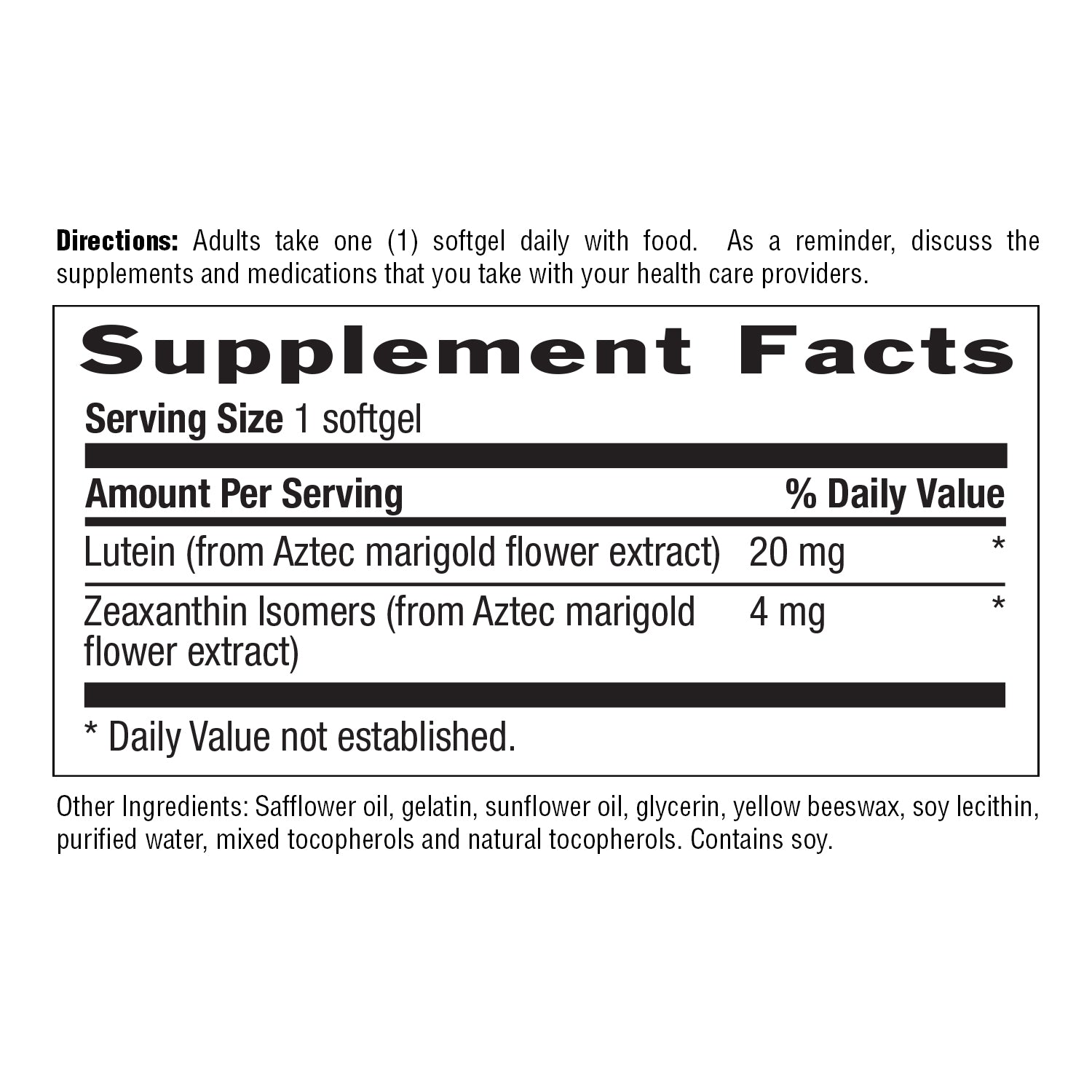 Lutein 20 mg
