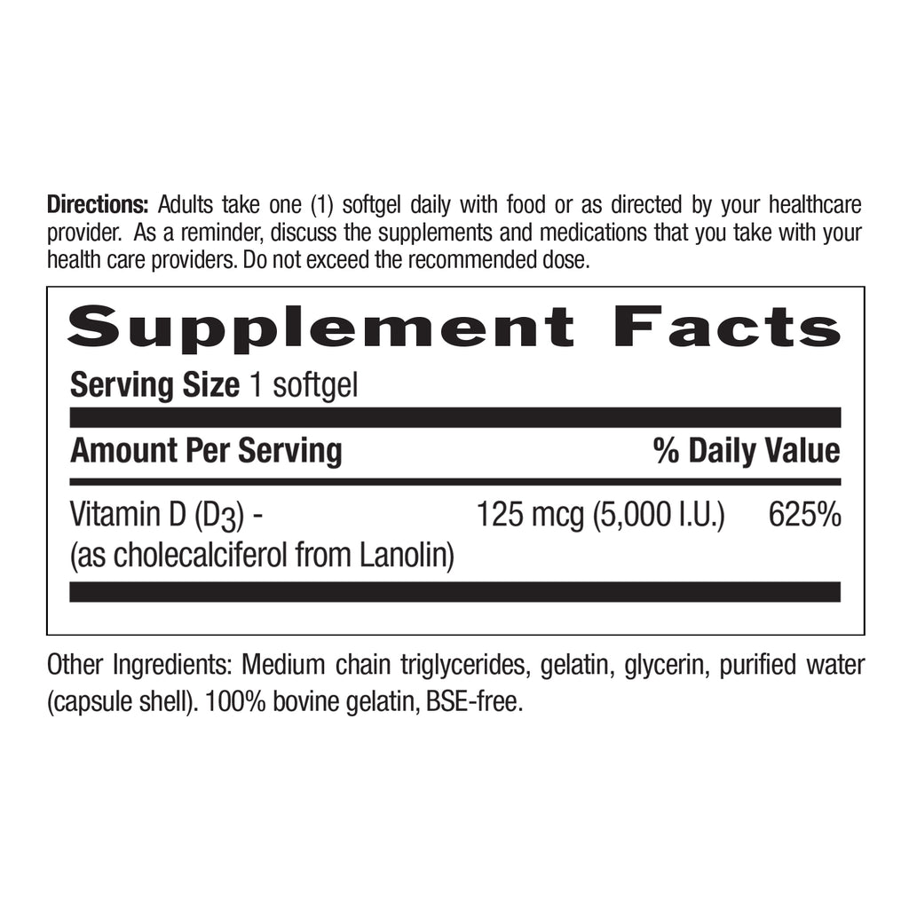 Vitamin D3 5,000 I.U.