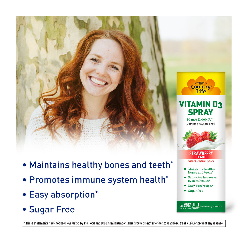 garden of life vitamin d spray Vitamin D3 Spray, Strawberry: Bone, Immune, & Heart Health Support – Country Life Vitamins
