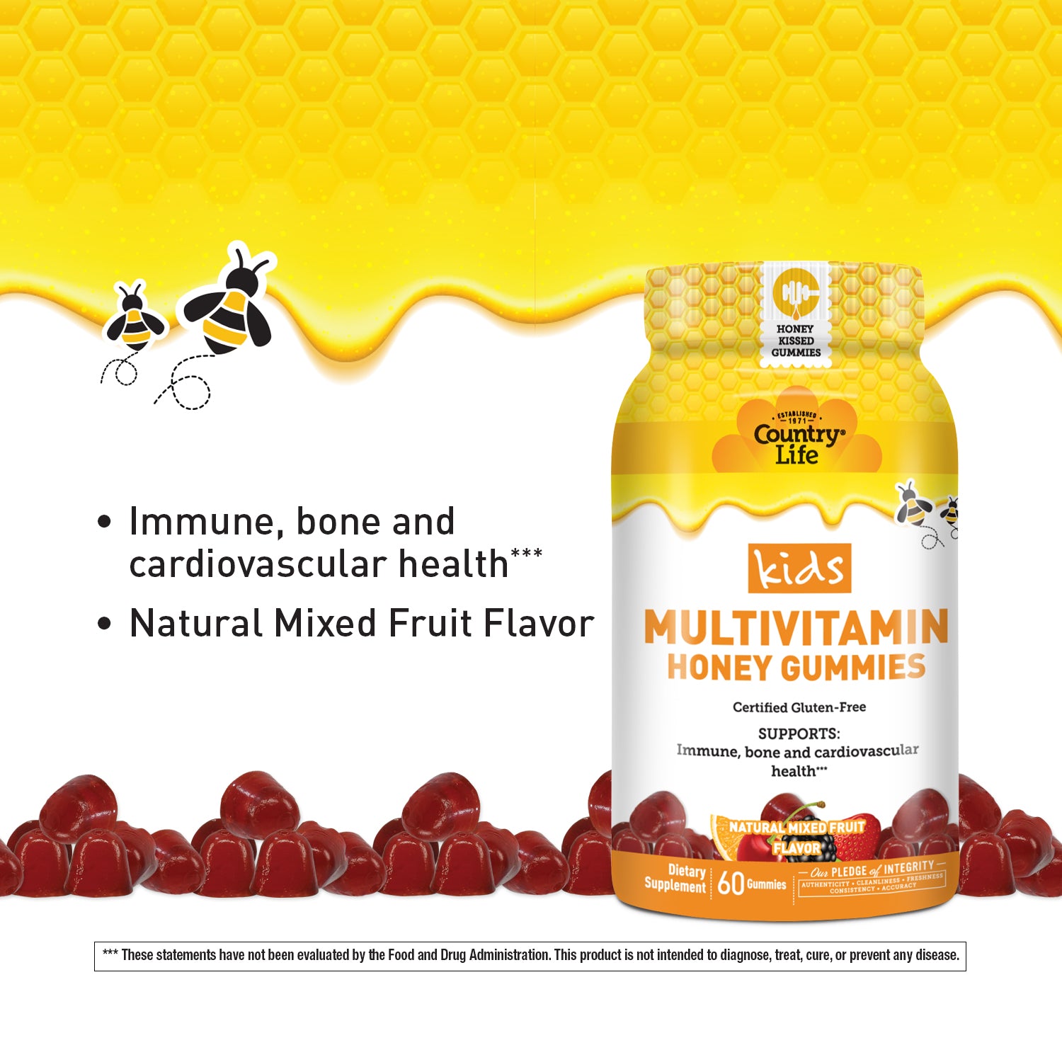 Kid’s Multivitamin Honey Gummy media carousel view 3