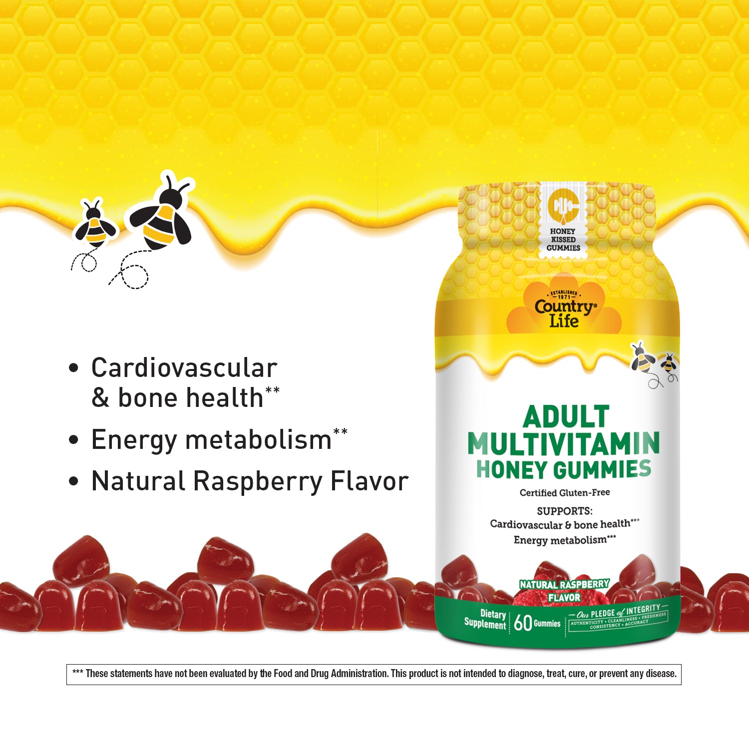 Adult Multivitamin Honey Gummies media carousel view 3