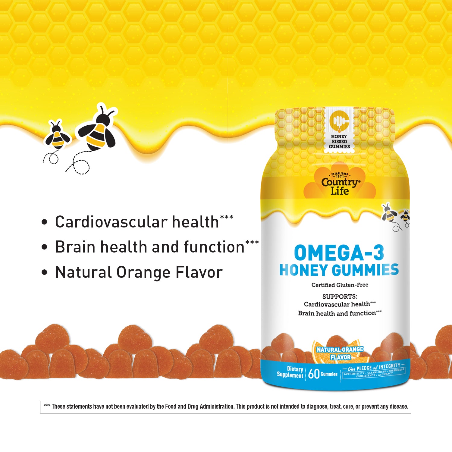 Omega 3 Honey Gummies media carousel view 3