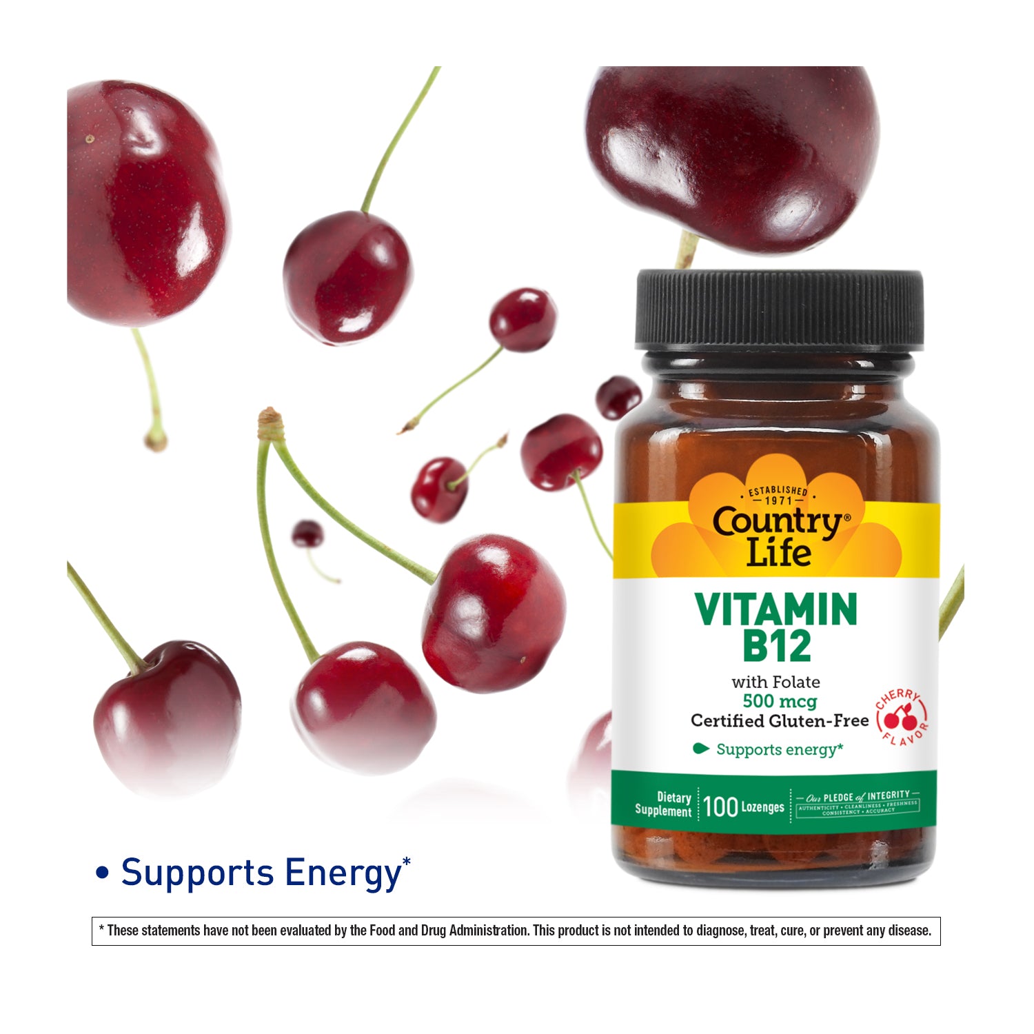 Vitamin B12 500 mcg, Cherry Lozenges