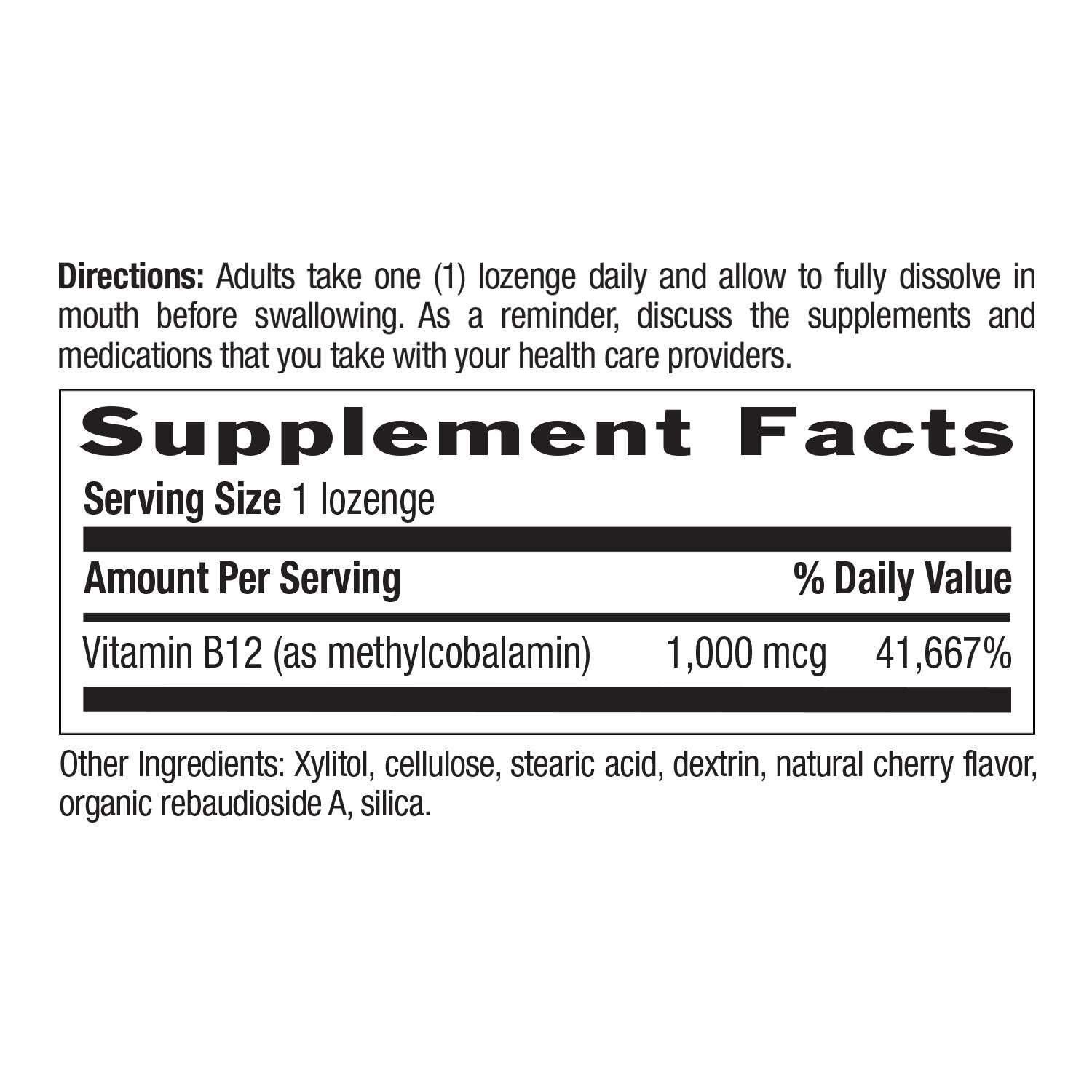 Methyl B-12 Lozenges 1,000 mcg