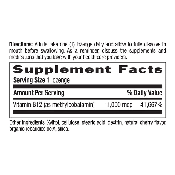 Methyl B-12 Lozenges 1,000 mcg