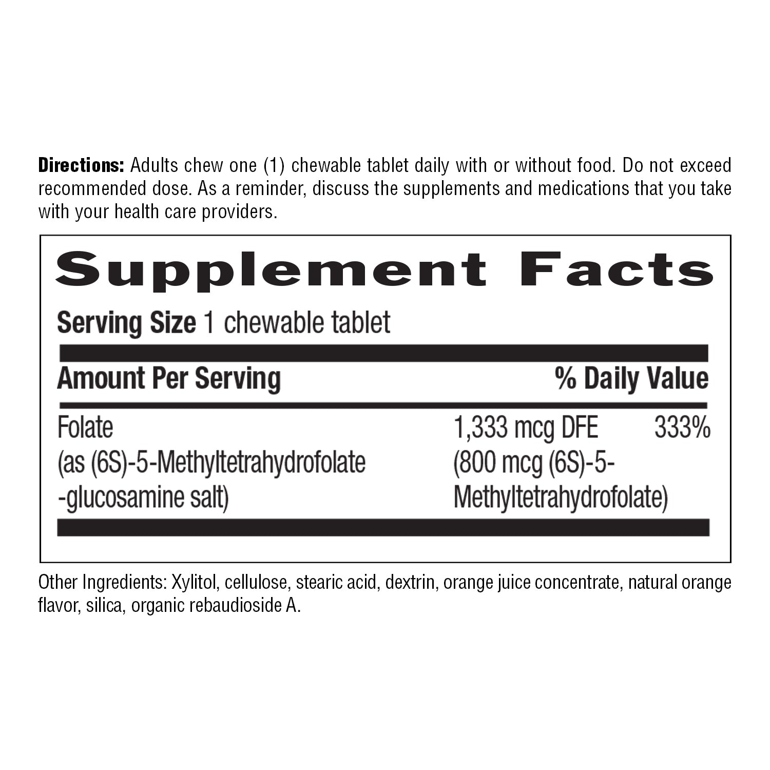 Methylfolate Chewable Tablets