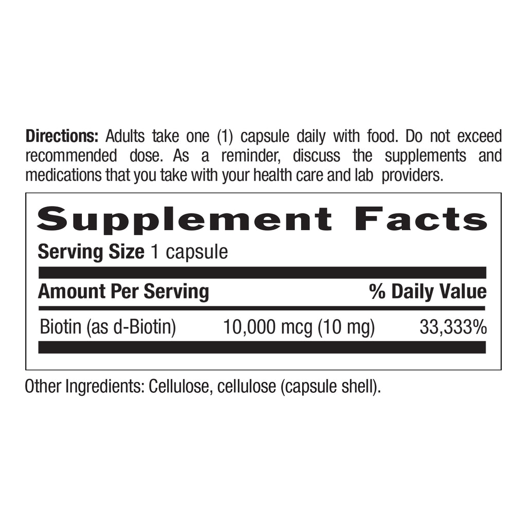 High Potency Biotin 10 mg