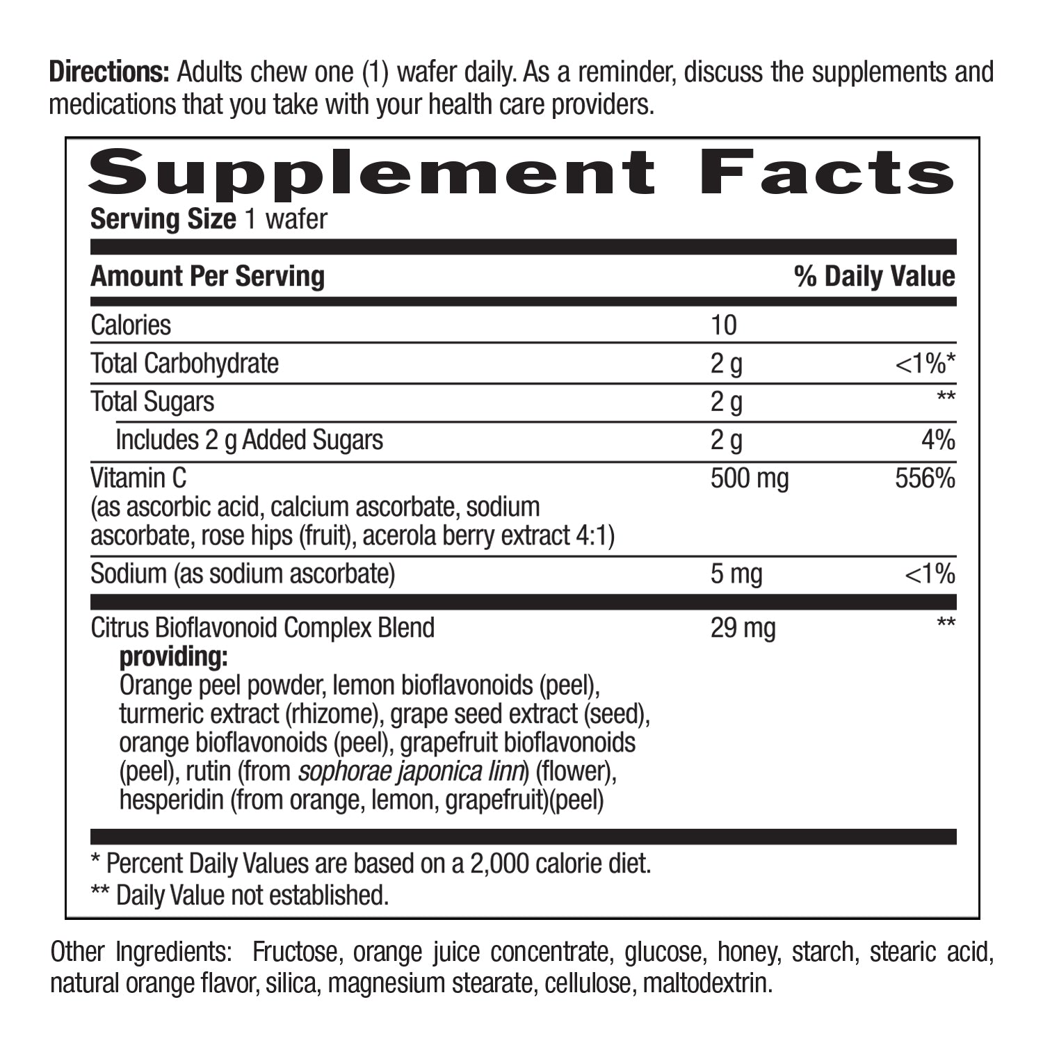 supplement facts box