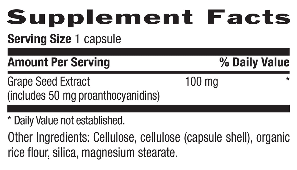 Grape Seed Extract 100 mg