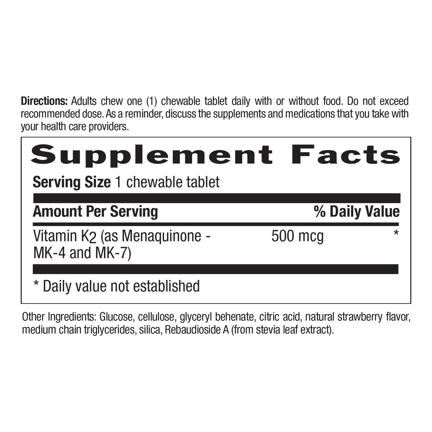Vegan K2 Chewable Tablets