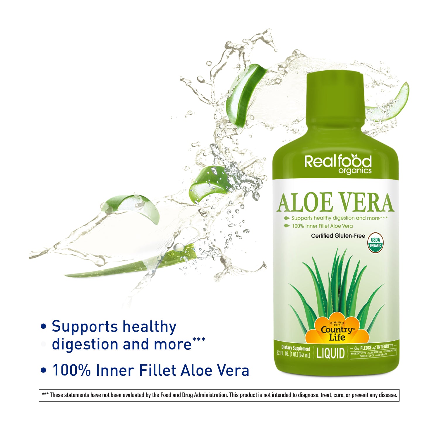 aloe vera plant vitamins Realfood Organics® Liquid Aloe Vera – Country Life Vitamins